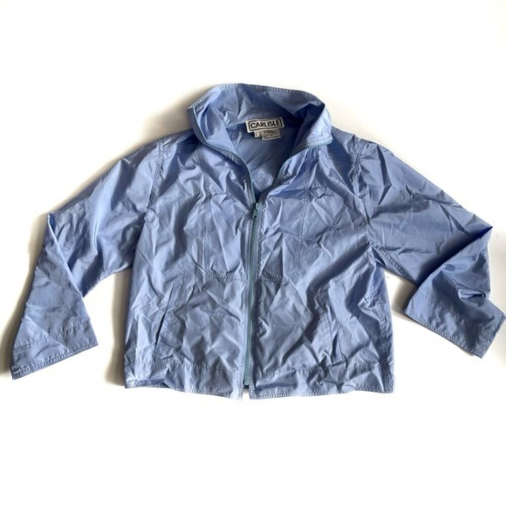 Carlisle Blue Utility Jacket with Stand-Up Collar - Vintage - 4